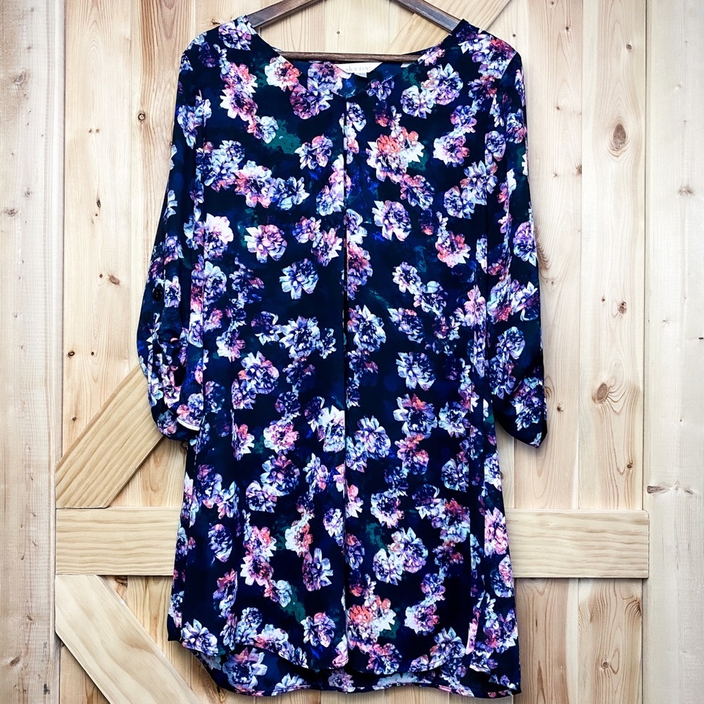 Quarter Sleeve Floral Dress